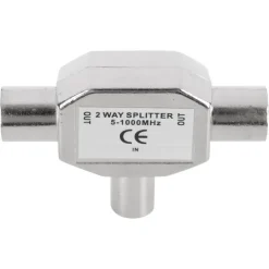 Audio & Video Accessoires > Q-link coax splitter radio metaal 1 male/2 female