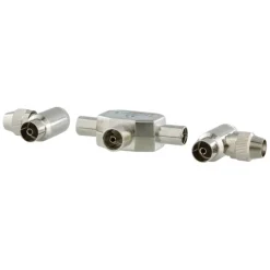 Audio & Video Accessoires > Q-link coax splitter tv 2 male/female haaks