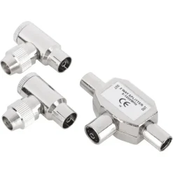 Audio & Video Accessoires > Q-link coax splitter tv 2 male/female haaks