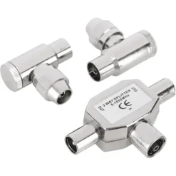 Audio & Video Accessoires > Q-link coax splitter tv 2 male/female haaks