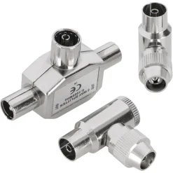 Audio & Video Accessoires > Q-link coax splitter tv 2 male/female haaks