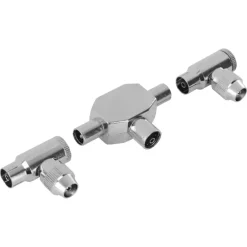 Audio & Video Accessoires > Q-link coax splitter tv 2 male/female haaks