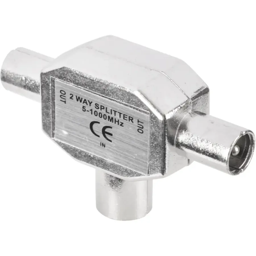 Audio & Video Accessoires > Q-link coax splitter tv metaal 1 female/2 male