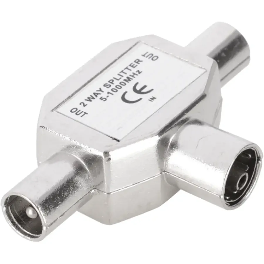 Audio & Video Accessoires > Q-link coax splitter tv metaal 1 female/2 male