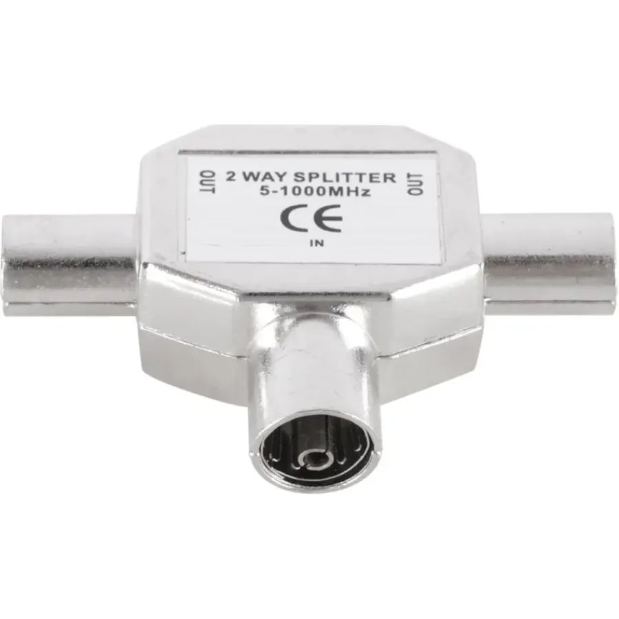 Audio & Video Accessoires > Q-link coax splitter tv metaal 1 female/2 male