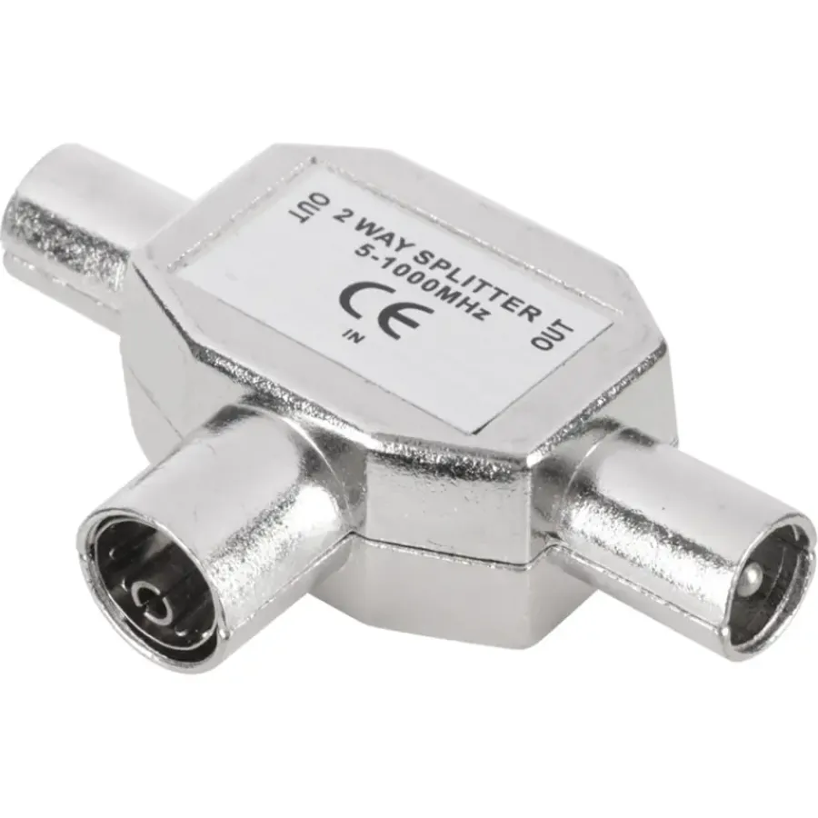 Audio & Video Accessoires > Q-link coax splitter tv metaal 1 female/2 male