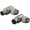 Audio & Video Accessoires > Q-link coax stekker metaal haaks male/female