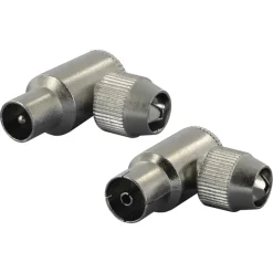 Audio & Video Accessoires > Q-link coax stekker metaal haaks male/female