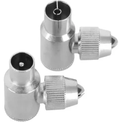 Audio & Video Accessoires > Q-link coax stekker metaal haaks male/female