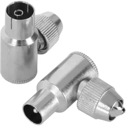 Audio & Video Accessoires > Q-link coax stekker metaal haaks male/female