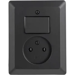 Inbouw Schakelmateriaal|Stopcontacten & Overige Contactdozen > Q-link Inbouw EnkelStopcontact met Schakelaar