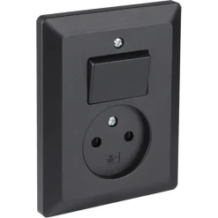 Inbouw Schakelmateriaal|Stopcontacten & Overige Contactdozen > Q-link Inbouw EnkelStopcontact met Schakelaar