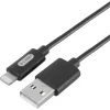 Computeraccessoires > Q-link laadsnoer Iphone USB-A kabel 1 meter zwart