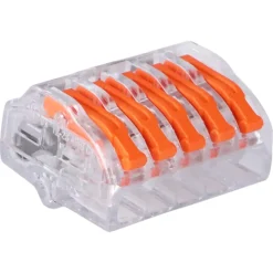 Lasklemmen En Verbindingsklemmen > Q-link Lasklem 5-voudig 0,2-4mm2 Hersluitbaar 25 stuks