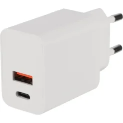 Batterijladers|Computeraccessoires > Q-link oplader 2 poorten PD20W/QC18W wit
