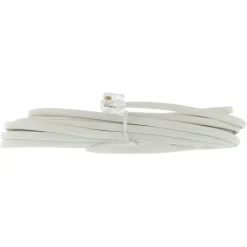 Telefoonaccessoires > Q-link telefoon aansluitsnoer modulair 2RJ11 plug 5 meter wit