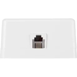 Opbouw Schakelmateriaal|Stopcontacten & Overige Contactdozen > Q-link telefoon contactdoos opbouw modulair 4 polig wit