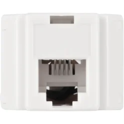 Audio & Video Accessoires > Q-link telefoon split module RJ11 4 polig 1 female/2female wit