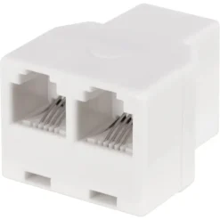 Audio & Video Accessoires > Q-link telefoon split module RJ11 4 polig 1 female/2female wit