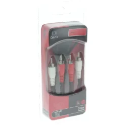Audio & Video Accessoires > Q-link tulp kabel 2RCA/2RCA male-male 1.5 meter rood/wit