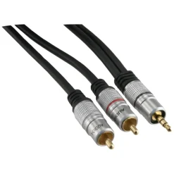 Audio & Video Accessoires > Q-link tulp/stereo kabel 2RCA/ST 3.5 mm 2 meter zwart