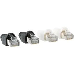 Audio & Video Accessoires > Q-link UTP connector 4x/kap RJ45 2x zwart wit 8 stuks