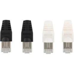 Audio & Video Accessoires > Q-link UTP connector 4x/kap RJ45 2x zwart wit 8 stuks