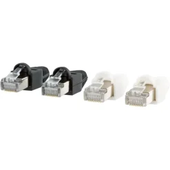 Audio & Video Accessoires > Q-link UTP connector 4x/kap RJ45 2x zwart wit 8 stuks