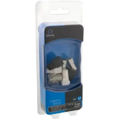Audio & Video Accessoires > Q-link UTP connector 4x/kap RJ45 2x zwart wit 8 stuks