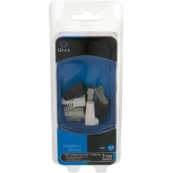 Audio & Video Accessoires > Q-link UTP connector 4x/kap RJ45 2x zwart wit 8 stuks