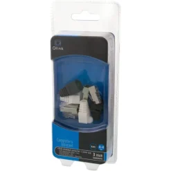 Audio & Video Accessoires > Q-link UTP connector 4x/kap RJ45 2x zwart wit 8 stuks