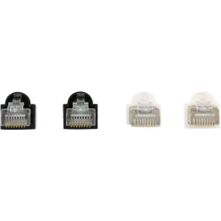Audio & Video Accessoires > Q-link UTP connector 4x/kap RJ45 2x zwart wit 8 stuks