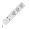 Stekkerdozen > Qnect Wifi Stekkerdoos 3-voudig Wit 2X USB 1,5 M Snoer EU TYPE NL/ BE
