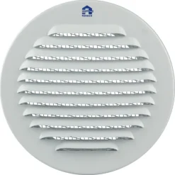Renson Inbouw Schoepenrooster Rond Ø120 mm ALU RAL 9010