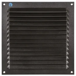 Renson opbouw schoepenrooster aluminium zwart 200 x 200mm