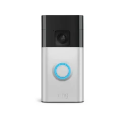 Intercoms & Deurbellen|Elektronische Beveiliging > Ring Video Deurbel Satijn Nikkel met Chime Bundel