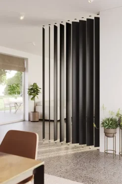 Roomdividers|Wandpanelen > Geen Roomdivider lamel ellips zwart 18x240 cm 1 stuk