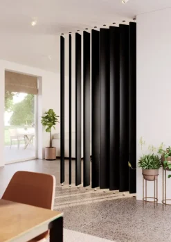 Roomdividers|Wandpanelen > Geen Roomdivider lamel recht zwart 15x240cm 1 stuk
