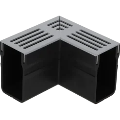 Tuinafwatering > Geen RS hoek voor afvoergoot grijs aluminium