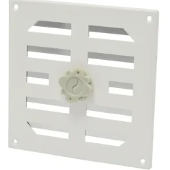 Sanivesk afsluitbaar schuifrooster aluminium wit 15,5x15,5 cm