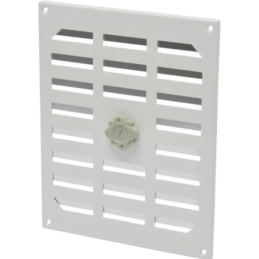 Sanivesk afsluitbaar schuifrooster aluminium wit 24,5x19,5 cm