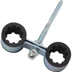 Toevoerbuizen & Hulpstukken|Kraanaccessoires > Sanivesk Dubbele CV Beugel + Pen + Inlage 22mm 2 stuks
