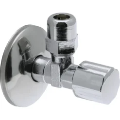 Sanitair Aansluitmateriaal > Sanivesk Hoekstopkraan Knel 3/8"Mx10mm Chroom