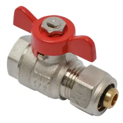 Sanitair Aansluitmateriaal > Sanivesk Kogelkraan Meerlagen Vlinder 1/2"Fx16mm-2mm
