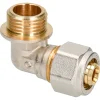 Sanitair Aansluitmateriaal > Sanivesk Meerlagen Knel Knie Overgang 16mmx1/2"M Chr