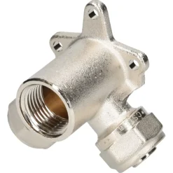 Sanitair Aansluitmateriaal > Sanivesk Meerlagen Knel Muurplaat Hoek 16mmx1/2"Fx16mm
