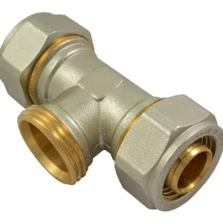 Sanitair Aansluitmateriaal > Sanivesk Meerlagen Knel T-Stuk Overgang 16mmx1/2"Mx16mm