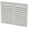 Sanivesk opbouw schoepenrooster aluminium mat wit 245x195 mm