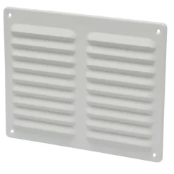 Sanivesk opbouw schoepenrooster aluminium mat wit 245x195 mm