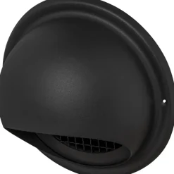 Sanivesk overdrukrooster dampkap bol inox zwart Ø125mm